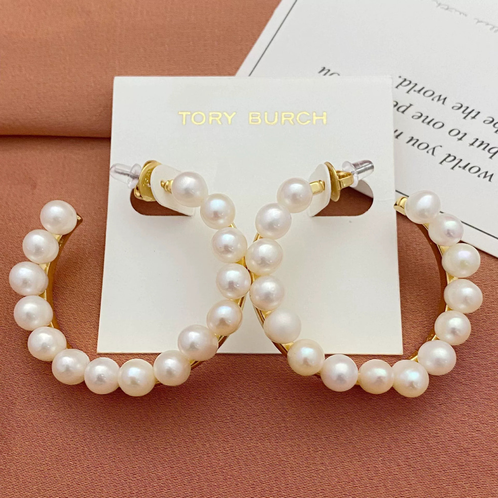 Tory Burch Freshwater Pearl Earrings Metal